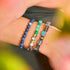 Jeansblau x Silber | Abalone-Armband